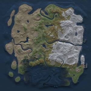 Thumbnail Rust Map: Procedural Map, Size: 4500, Seed: 748816860, 17 Monuments