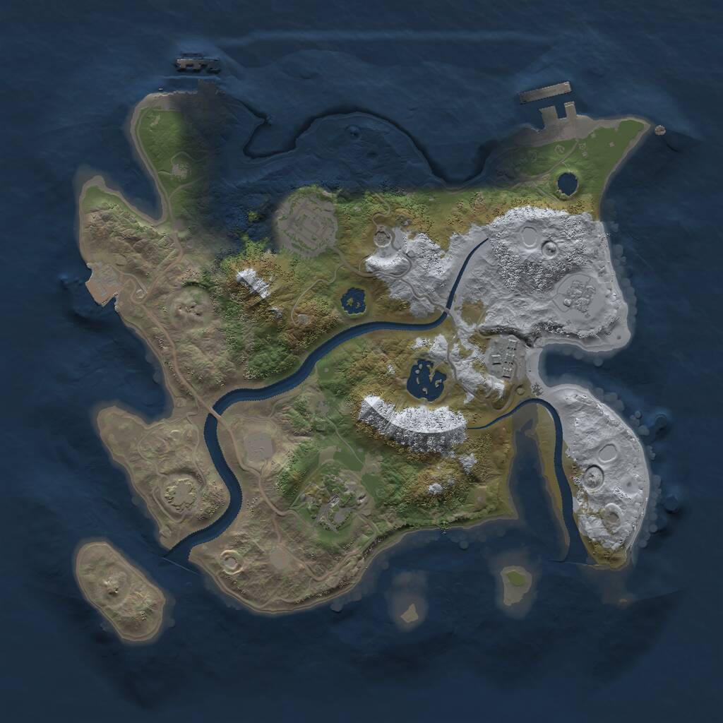 Rust Map: Procedural Map, Size: 2800, Seed: 1868059995, 10 Monuments
