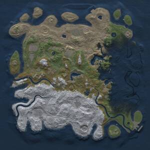 Thumbnail Rust Map: Procedural Map, Size: 4500, Seed: 1488789931, 16 Monuments