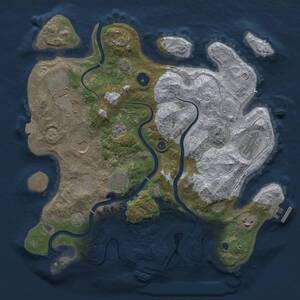 Thumbnail Rust Map: Procedural Map, Size: 3500, Seed: 2011563892, 12 Monuments