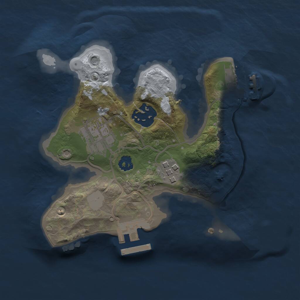 Rust Map: Procedural Map, Size: 2000, Seed: 19840204, 6 Monuments