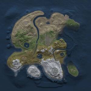 Thumbnail Rust Map: Procedural Map, Size: 2500, Seed: 1689813048, 5 Monuments