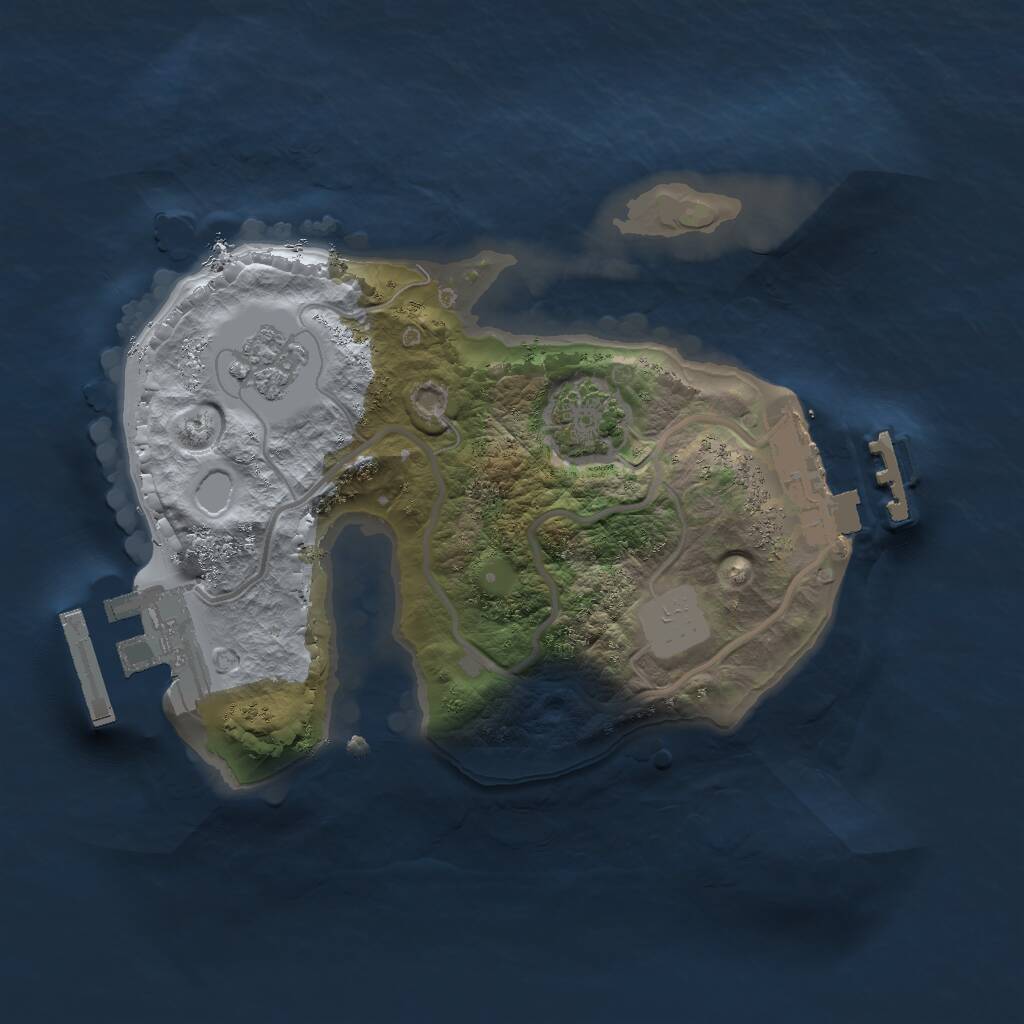 Rust Map: Procedural Map, Size: 1750, Seed: 223853221, 5 Monuments