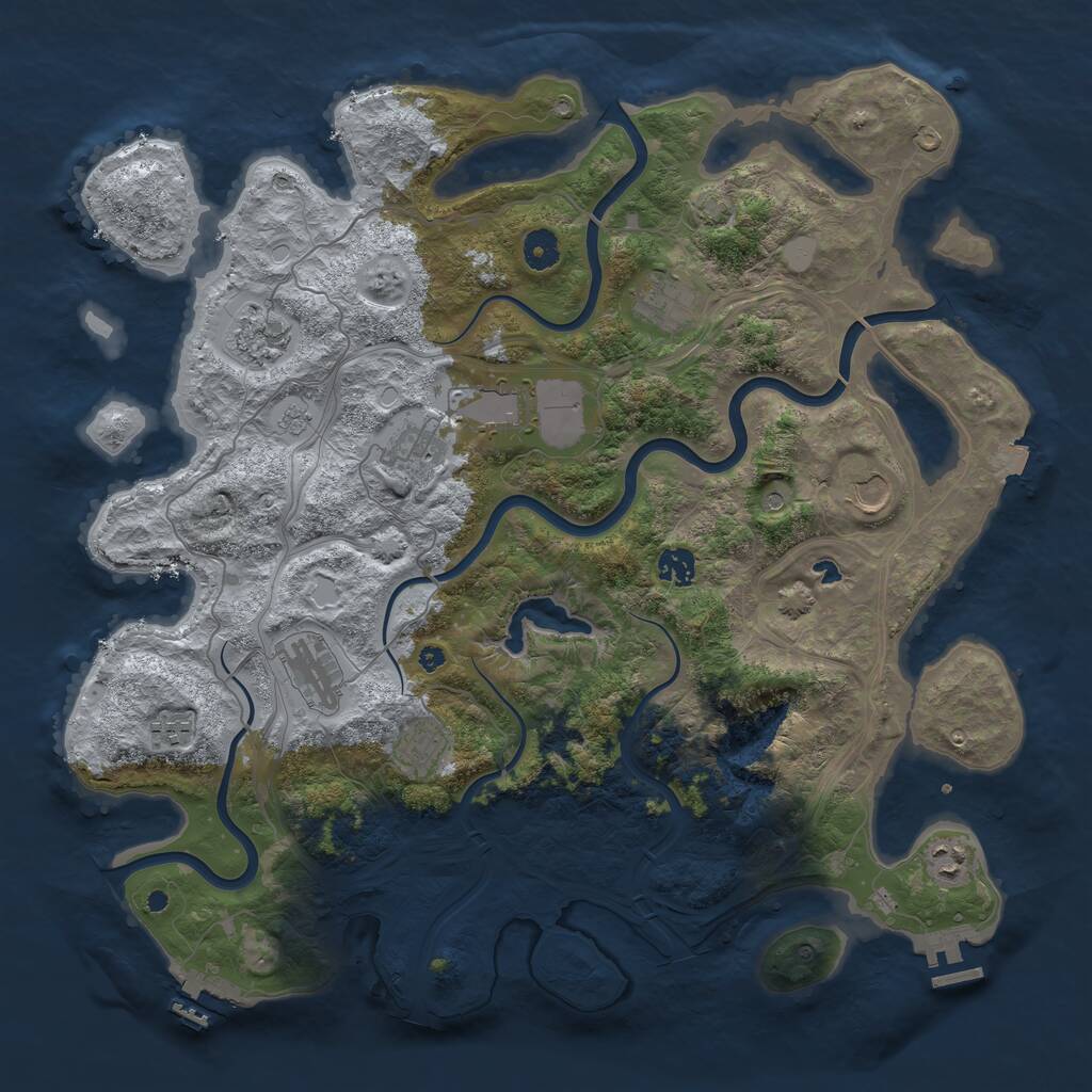 Rust Map: Procedural Map, Size: 4250, Seed: 350240362, 16 Monuments