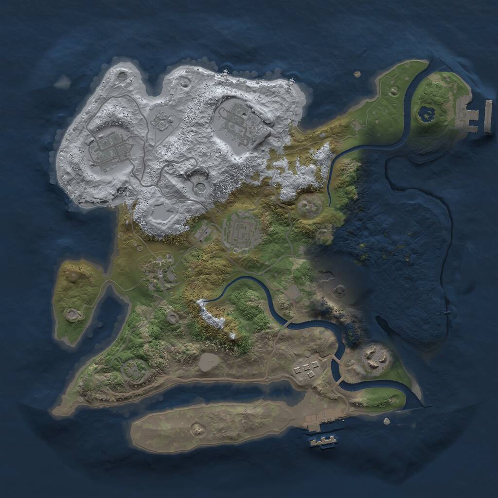 Rust Map: Procedural Map, Size: 3000, Seed: 26778, 13 Monuments
