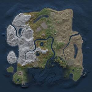Thumbnail Rust Map: Procedural Map, Size: 3500, Seed: 785137734, 14 Monuments