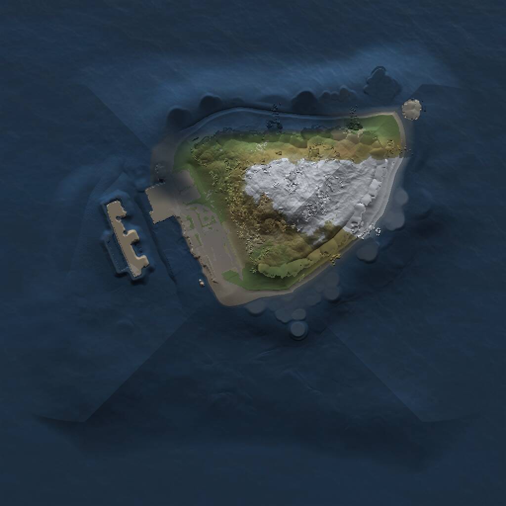 Rust Map: Procedural Map, Size: 1000, Seed: 6683, 2 Monuments
