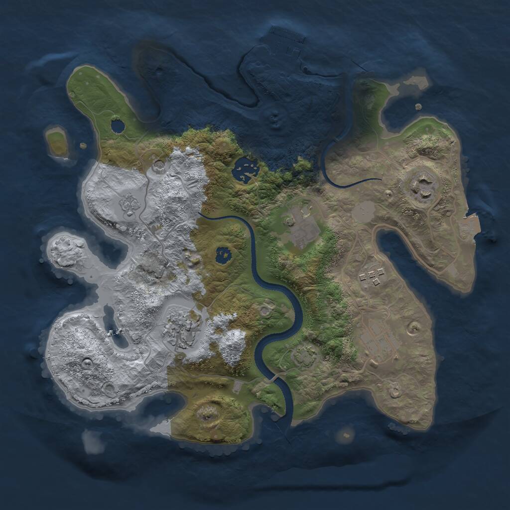 Rust Map: Procedural Map, Size: 3000, Seed: 1376277800, 11 Monuments