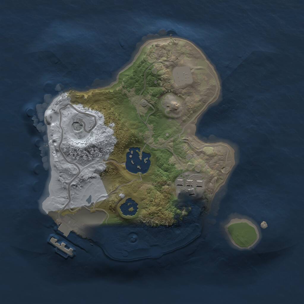Rust Map: Procedural Map, Size: 1750, Seed: 1550305551, 5 Monuments