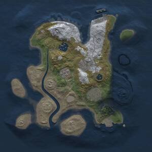Thumbnail Rust Map: Procedural Map, Size: 2500, Seed: 254219417, 8 Monuments
