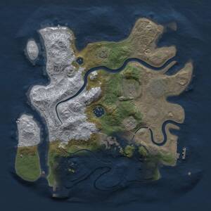Thumbnail Rust Map: Procedural Map, Size: 3000, Seed: 25432352, 10 Monuments