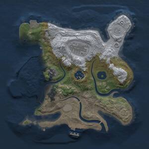 Thumbnail Rust Map: Procedural Map, Size: 2500, Seed: 1079575448, 9 Monuments