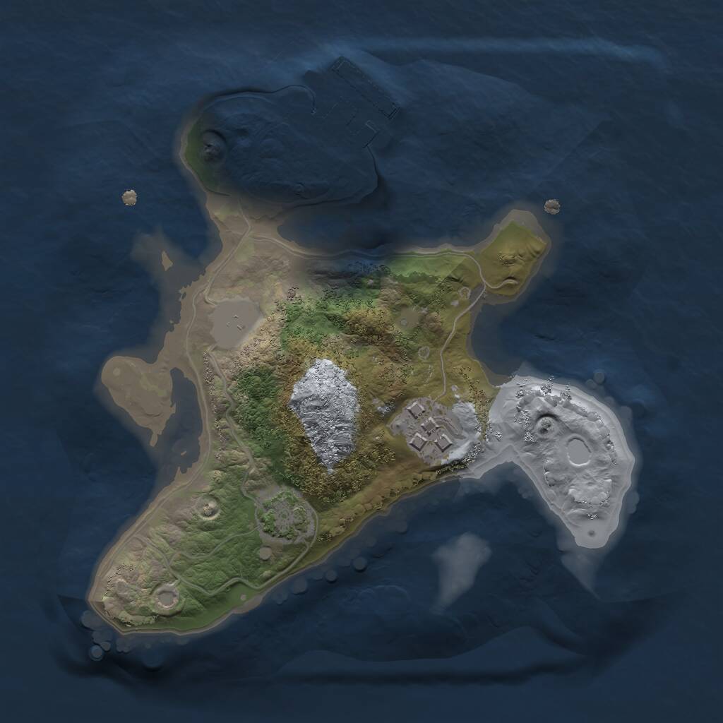 Rust Map: Procedural Map, Size: 1900, Seed: 300607, 4 Monuments