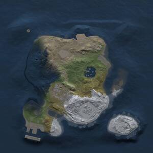 Thumbnail Rust Map: Procedural Map, Size: 2000, Seed: 1255859050, 6 Monuments