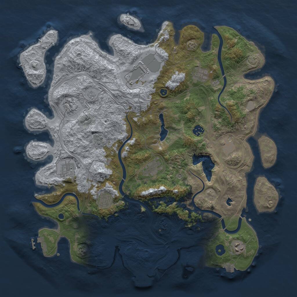 Rust Map: Procedural Map, Size: 4250, Seed: 2150, 16 Monuments