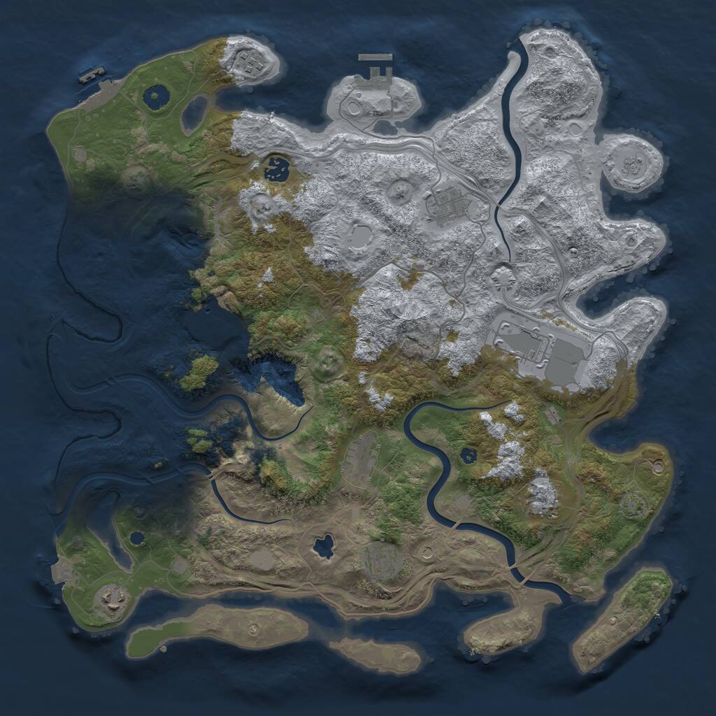 Rust Map: Procedural Map, Size: 4250, Seed: 1672713087, 15 Monuments