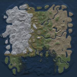Thumbnail Rust Map: Procedural Map, Size: 6000, Seed: 420024, 17 Monuments