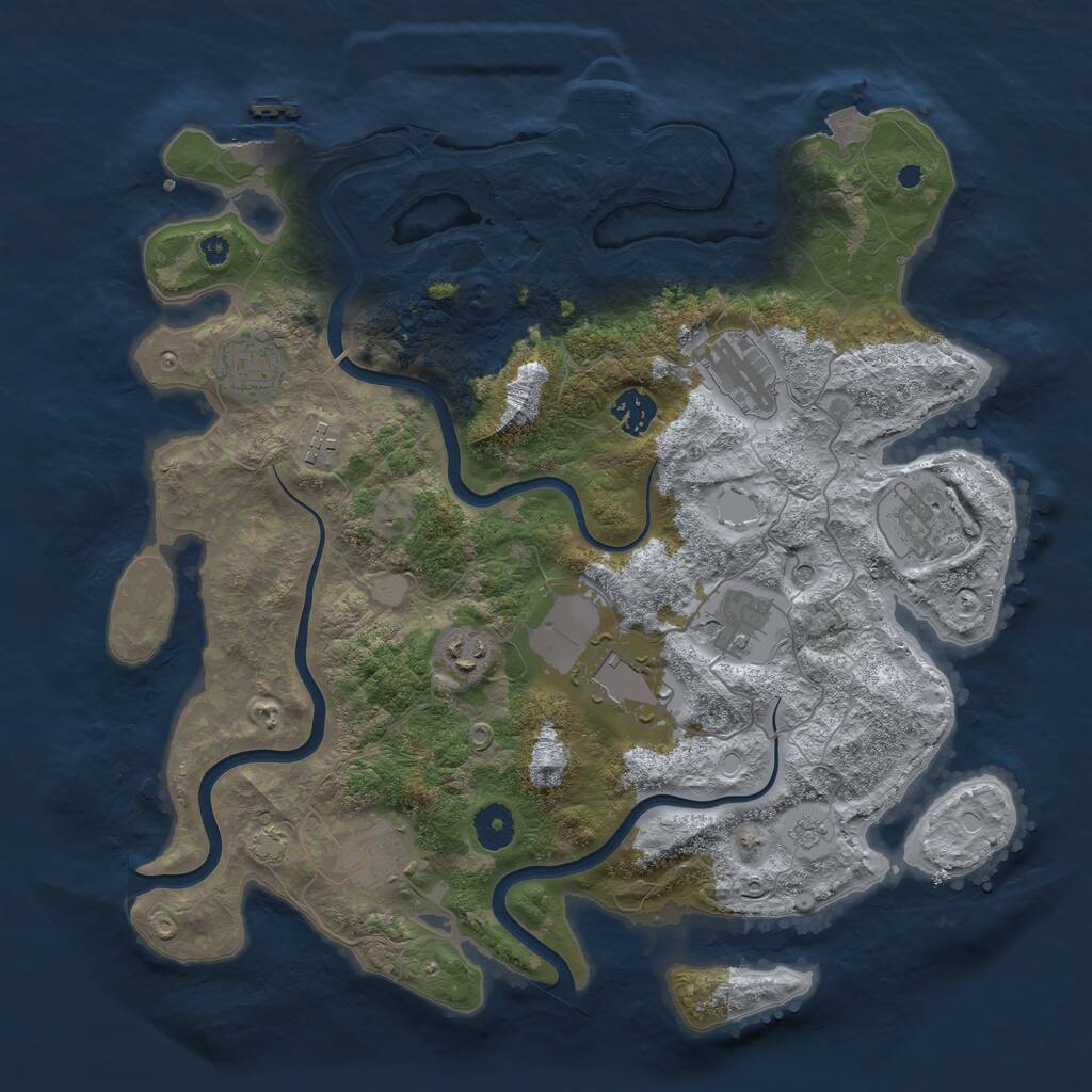 Rust Map: Procedural Map, Size: 3800, Seed: 168712574, 15 Monuments