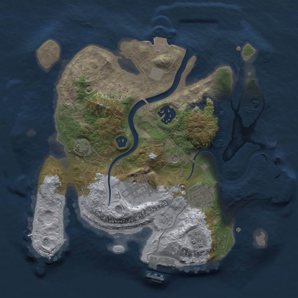 Rust Map: Procedural Map, Size: 2600, Seed: 456123, 10 Monuments