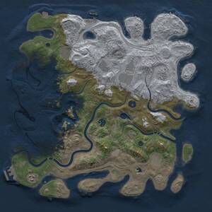 Thumbnail Rust Map: Procedural Map, Size: 4250, Seed: 715801, 14 Monuments