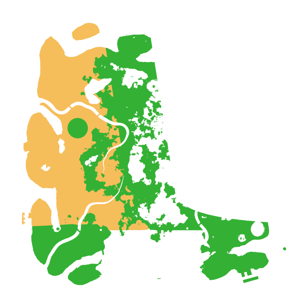 Biome Rust Map: Procedural Map, Size: 4000, Seed: 1234142351