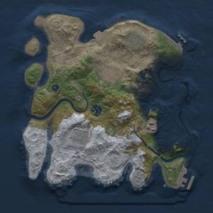 Thumbnail Rust Map: Procedural Map, Size: 3000, Seed: 1699560043, 12 Monuments