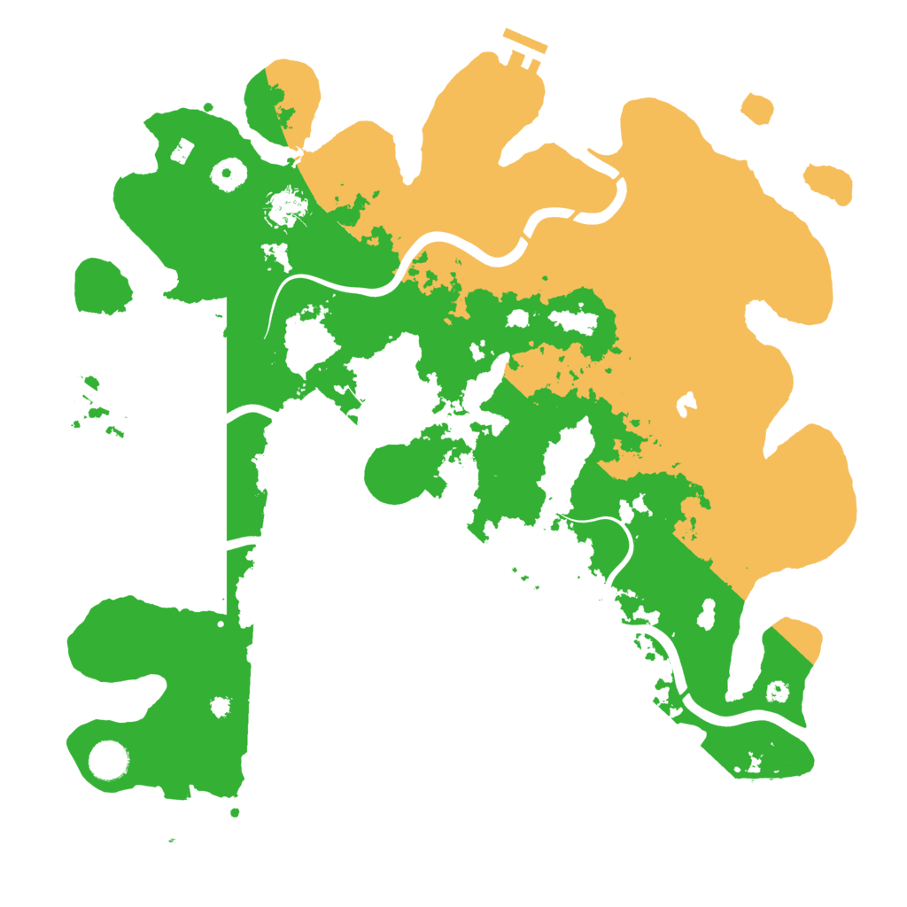 Biome Rust Map: Procedural Map, Size: 4000, Seed: 6443