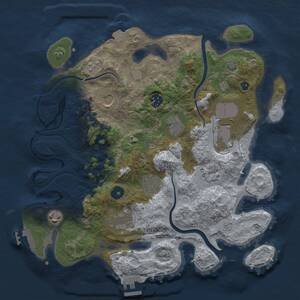 Thumbnail Rust Map: Procedural Map, Size: 3500, Seed: 814644034, 15 Monuments