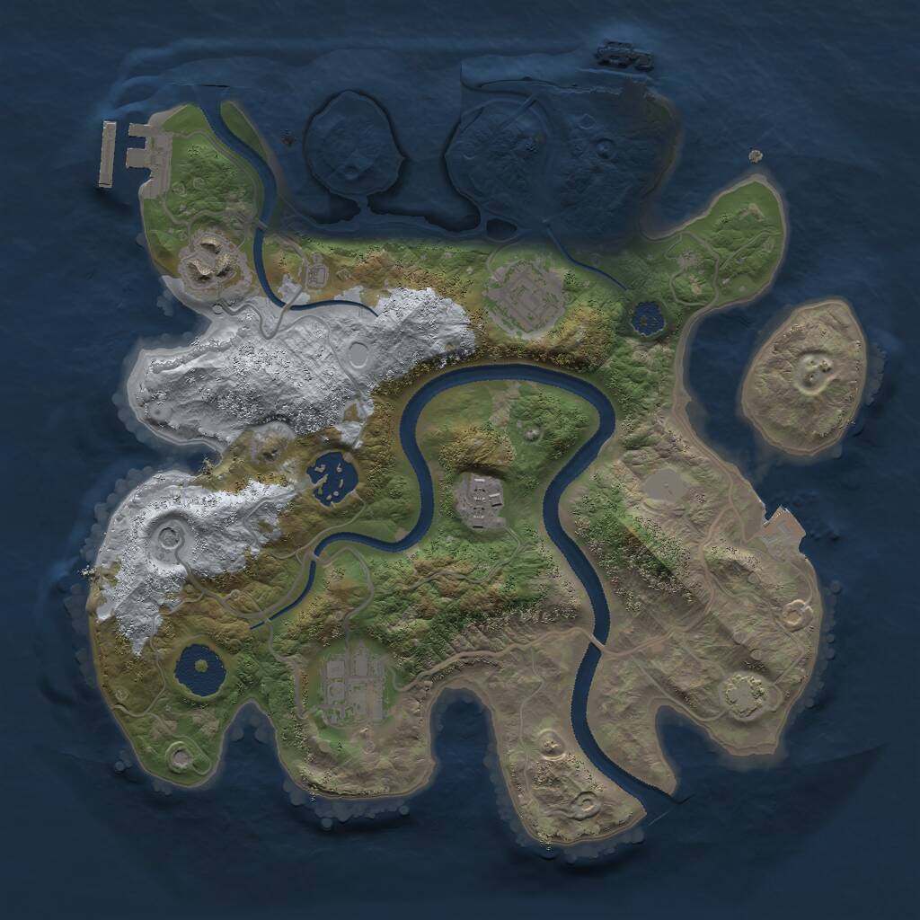 Rust Map: Procedural Map, Size: 2800, Seed: 2199963, 10 Monuments