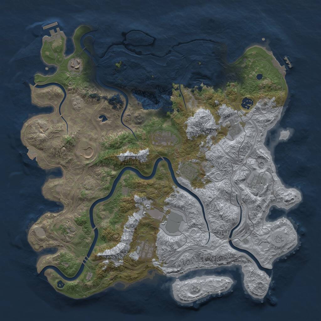 Rust Map: Procedural Map, Size: 4250, Seed: 1678227943, 17 Monuments