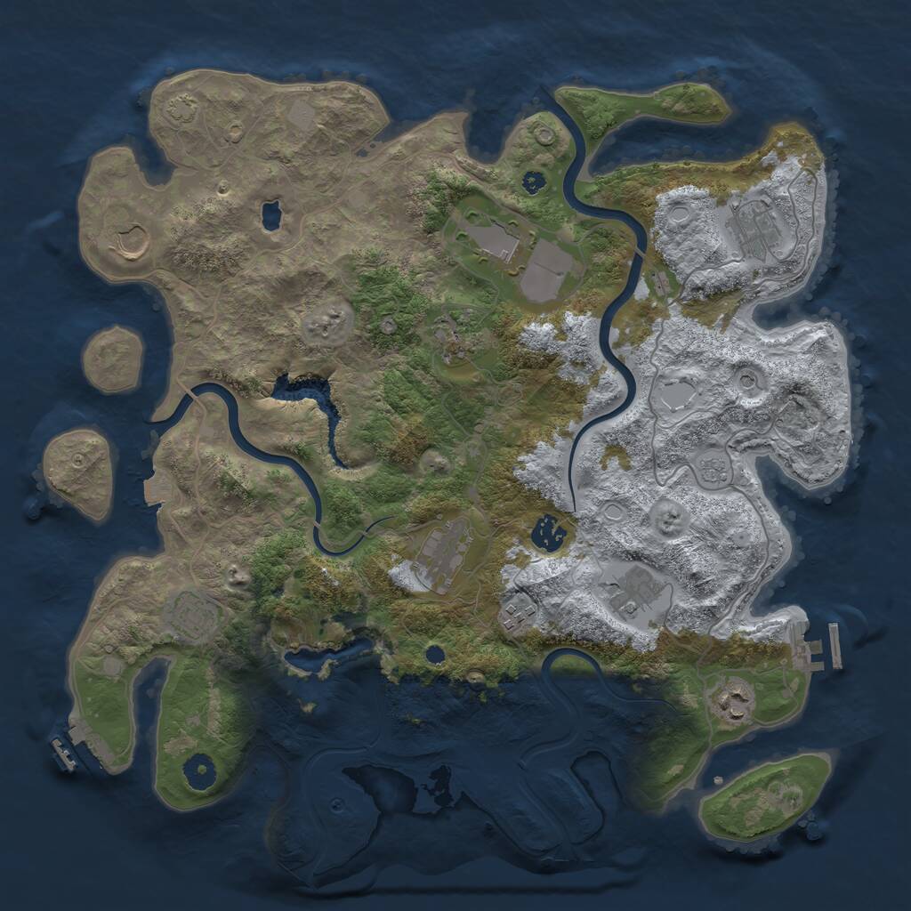 Rust Map: Procedural Map, Size: 4000, Seed: 1979482438, 16 Monuments
