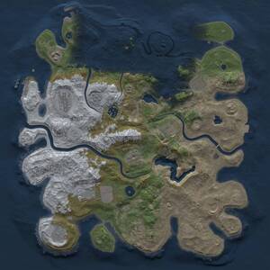 Thumbnail Rust Map: Procedural Map, Size: 4000, Seed: 23255, 16 Monuments