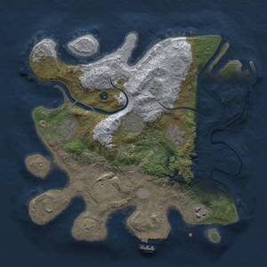 Thumbnail Rust Map: Procedural Map, Size: 3000, Seed: 713722399, 11 Monuments