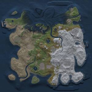 Thumbnail Rust Map: Procedural Map, Size: 3500, Seed: 1640547210, 16 Monuments