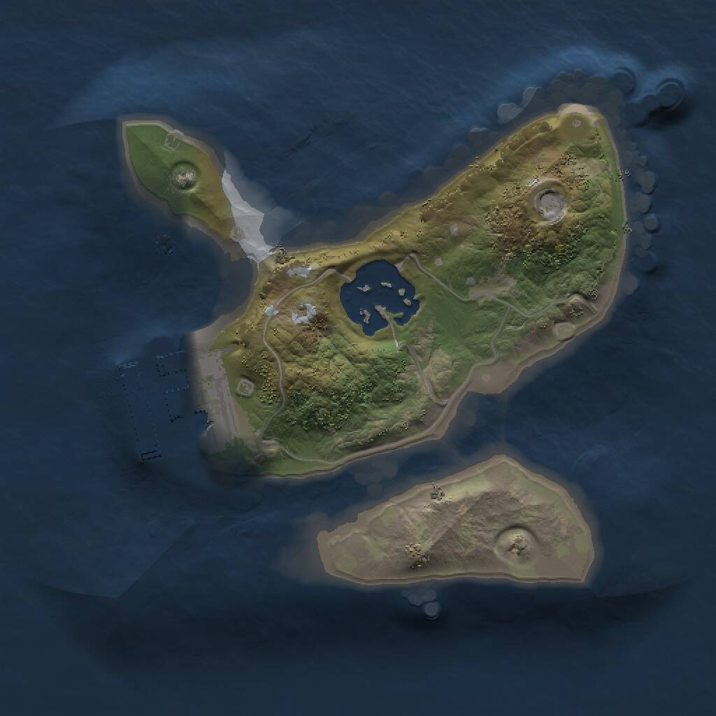 Rust Map: Procedural Map, Size: 1500, Seed: 516330668, 3 Monuments