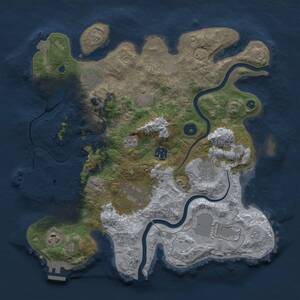 Thumbnail Rust Map: Procedural Map, Size: 3500, Seed: 514949923, 14 Monuments