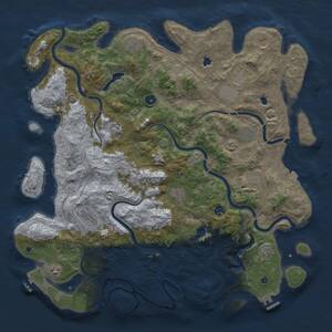 Thumbnail Rust Map: Procedural Map, Size: 4800, Seed: 1153062322, 17 Monuments