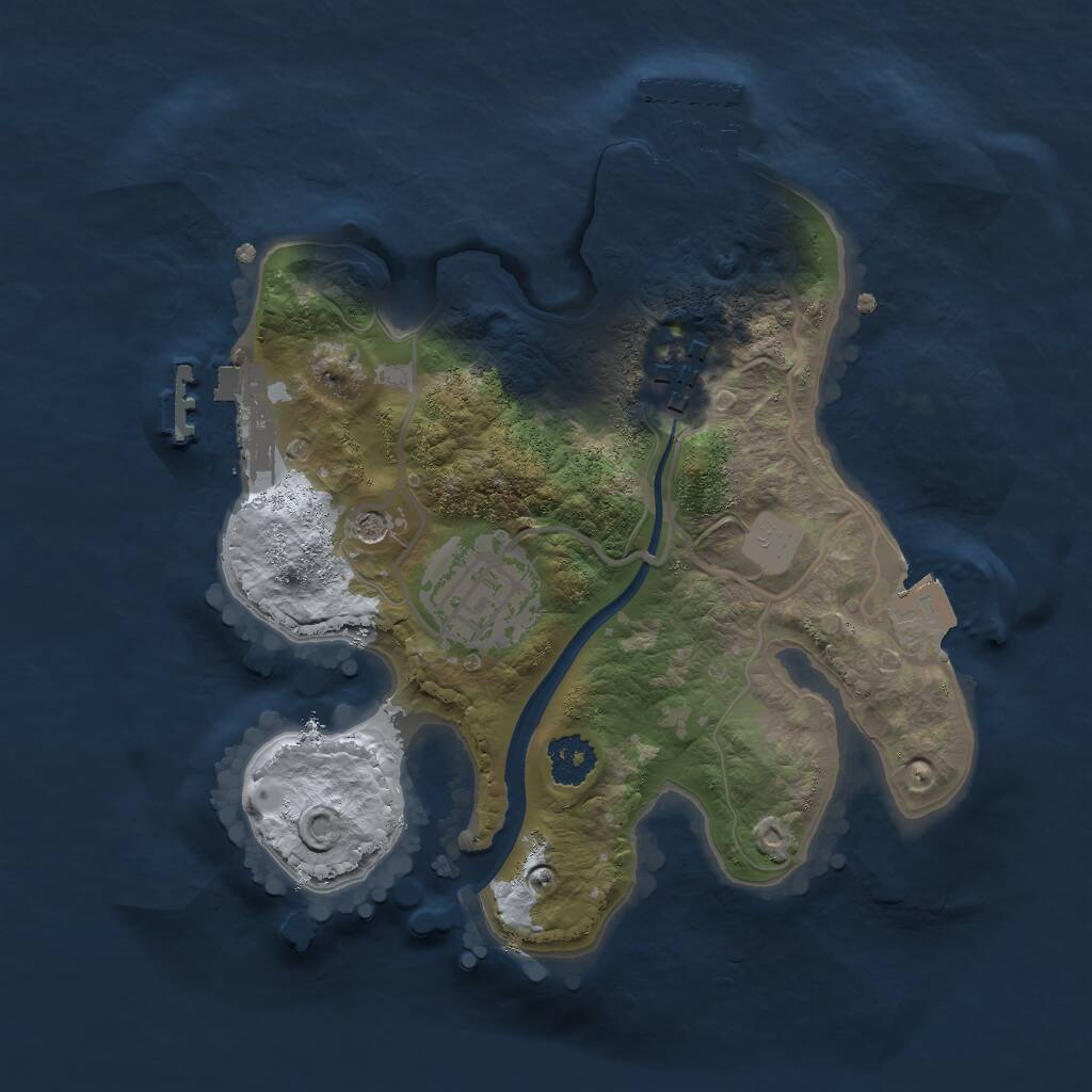 Rust Map: Procedural Map, Size: 2200, Seed: 2085413051, 6 Monuments