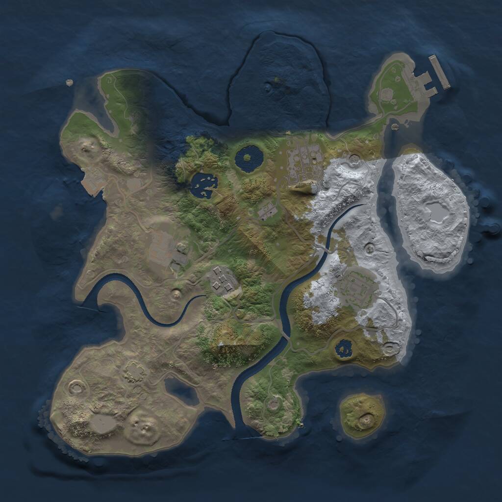 Rust Map: Procedural Map, Size: 2800, Seed: 58154870, 9 Monuments