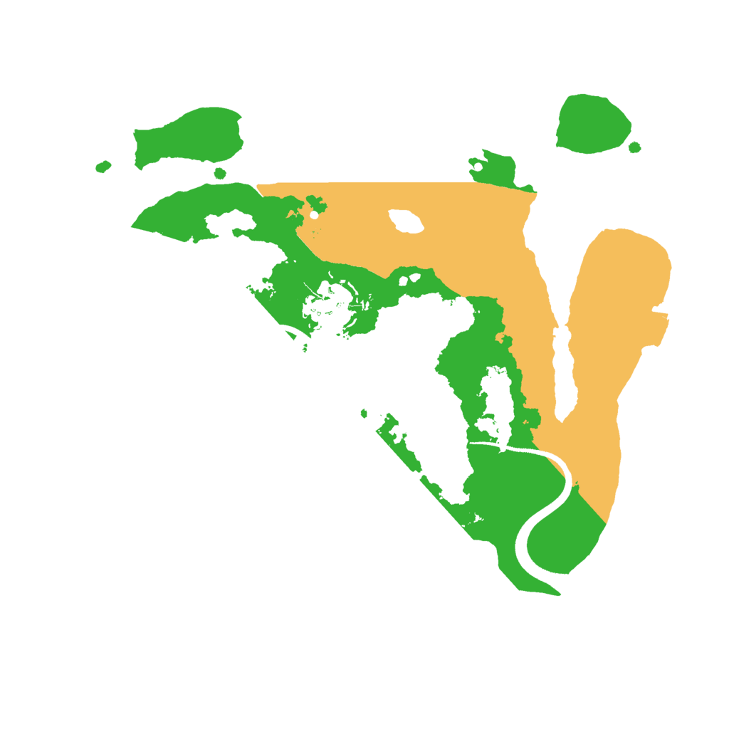 Biome Rust Map: Procedural Map, Size: 2500, Seed: 119284689