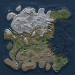 Thumbnail Rust Map: Procedural Map, Size: 4000, Seed: 1788228036, 16 Monuments