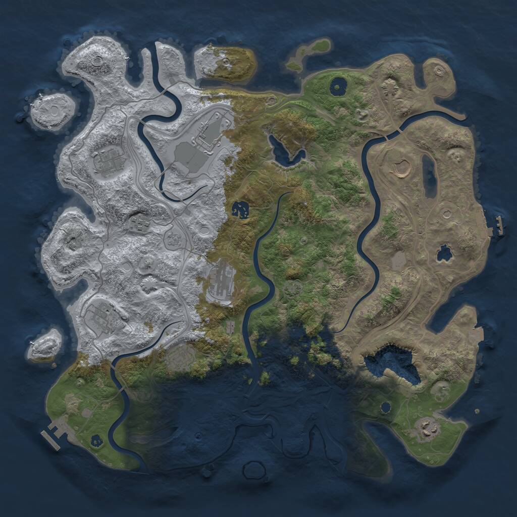 Rust Map: Procedural Map, Size: 4250, Seed: 5592736, 15 Monuments