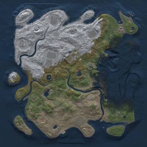 Thumbnail Rust Map: Procedural Map, Size: 4250, Seed: 1998103186, 17 Monuments