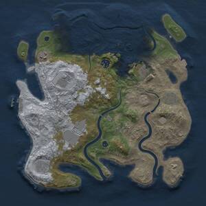 Thumbnail Rust Map: Procedural Map, Size: 3500, Seed: 715283305, 17 Monuments