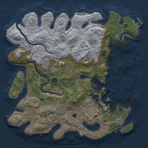 Thumbnail Rust Map: Procedural Map, Size: 4250, Seed: 1728817994, 15 Monuments