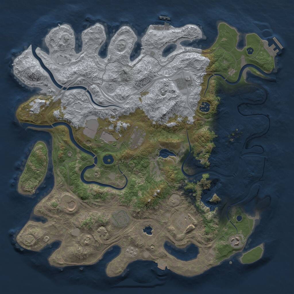 Rust Map: Procedural Map, Size: 4250, Seed: 1728817994, 15 Monuments