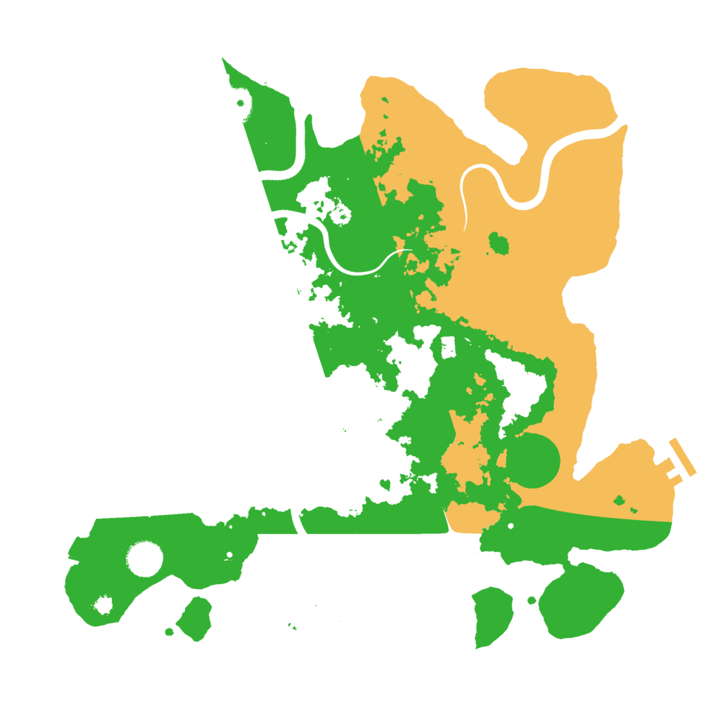 Biome Rust Map: Procedural Map, Size: 3500, Seed: 520710301
