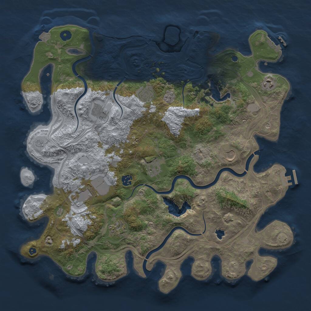 Rust Map: Procedural Map, Size: 4300, Seed: 1475363074, 15 Monuments