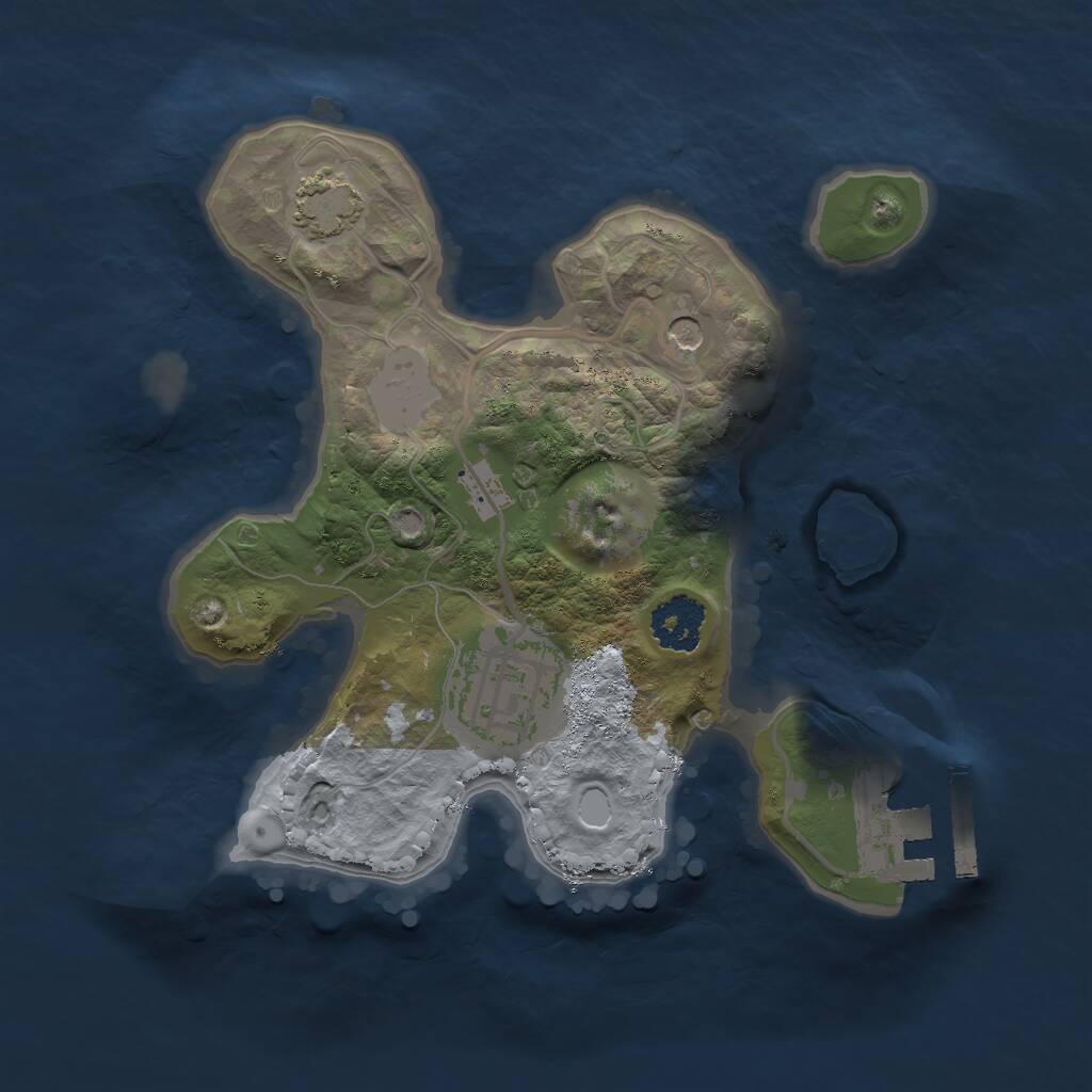 Rust Map: Procedural Map, Size: 1997, Seed: 21560, 5 Monuments