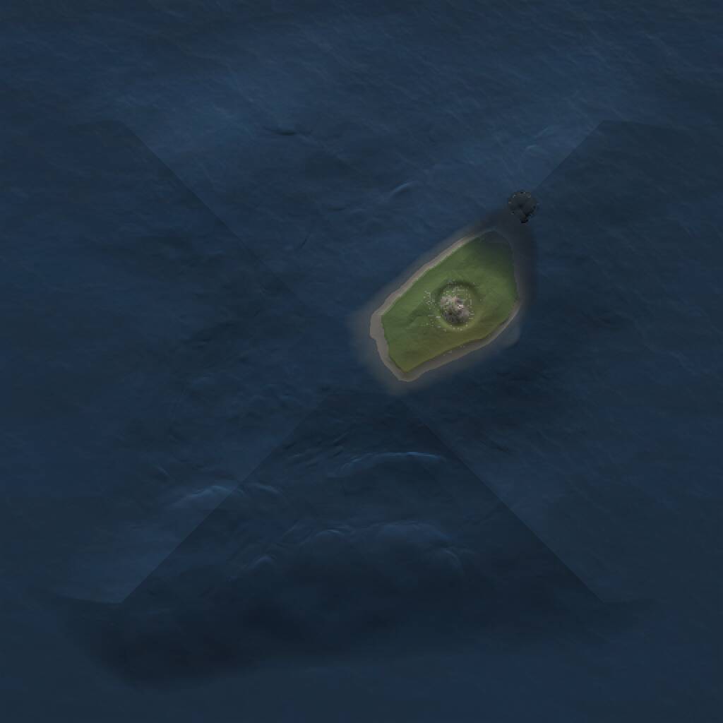 Rust Map: Procedural Map, Size: 1000, Seed: 5292088, 1 Monuments